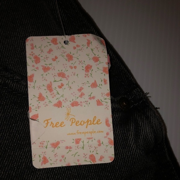 We the Free Size 27 Black denim distressed, vintage inspired, mini skirt. - Picture 2 of 10